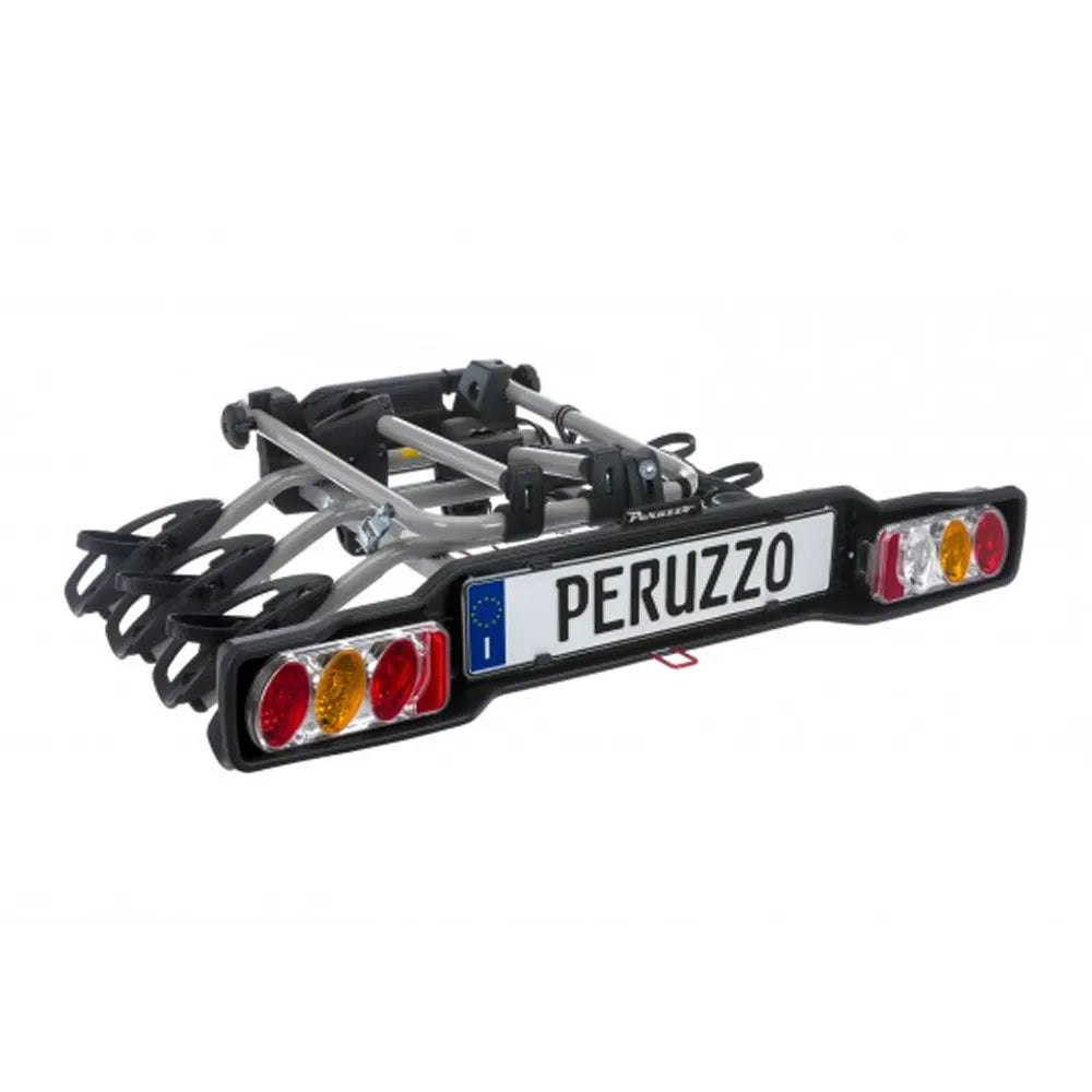 Autobagažinė Peruzzo Parma 4 dviračiam ant grąžulo (plienas, atlenkiama)
