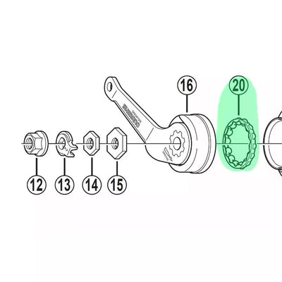 Guolis stebulei Shimano Nexus SG-3C40 // 3/16" x 14, 4.8 mm, 32 mm