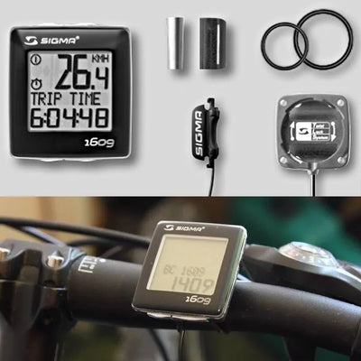 Dviračio kompiuteris Sigma BC 1609 // laidinis, 16 funkc. (juoda/sidarbinė)