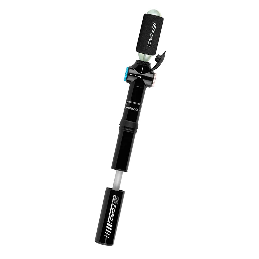 CO2 ir rankinė pompa FORCE T-COMB CO2 // 120 PSI / 8 bar, FV (juoda)