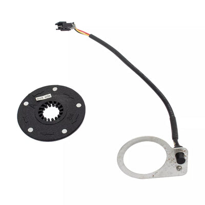 Elektrinio dviračio greičio jutiklis // 5 magnetų, su trosu - 20 cm, apvalus