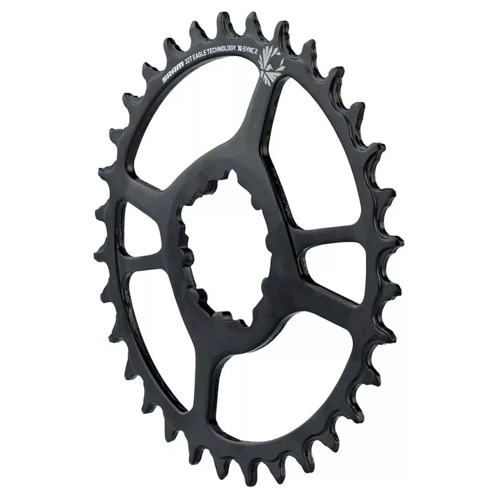 Žvaigždė priekinė SRAM 34T, X-Sync 2 aliuminė (juoda)