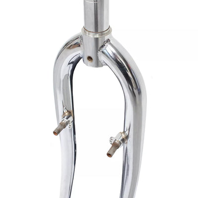 Priekinė kieta šakė 26" // V-Brake stabdžiams, 1 1/8", plienas (sidabrinė - chromuota)