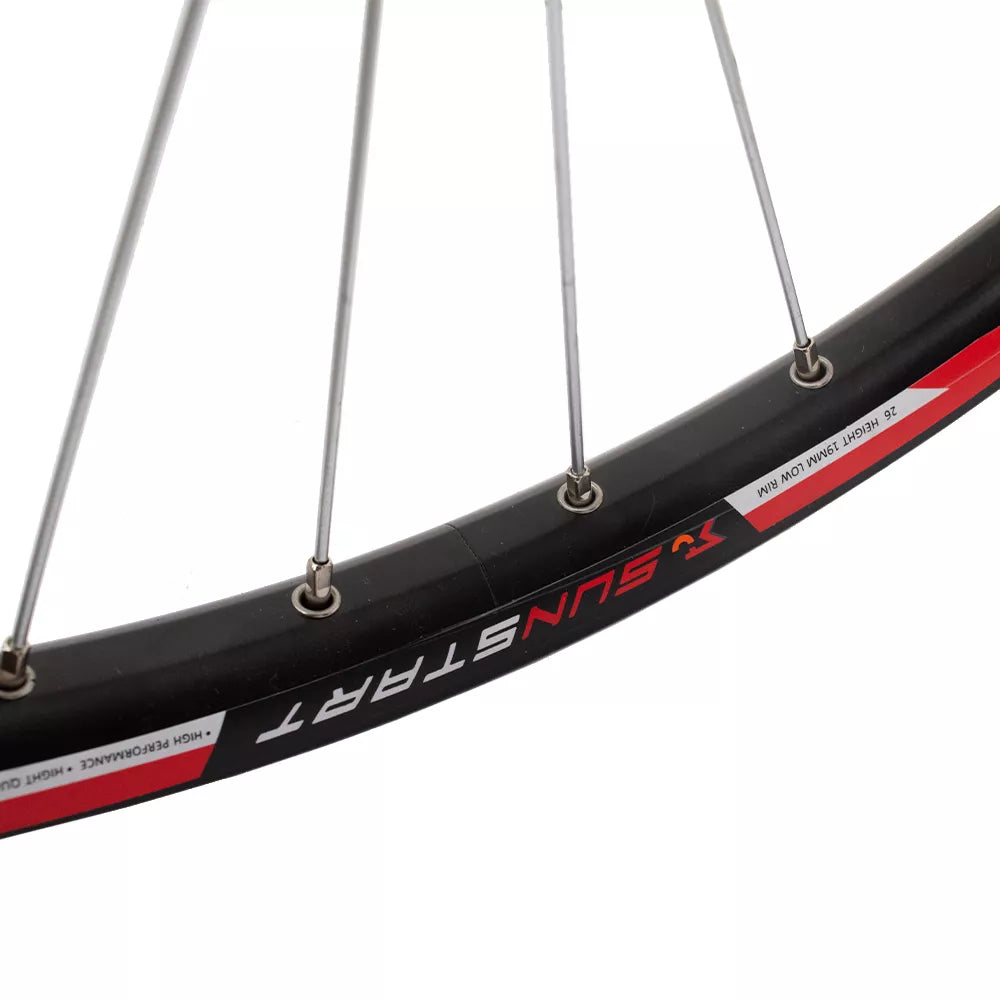 Priekinis ratas Sunstart 26" d-brake 6B, 36H, QR, dvigubas, kniedytas, aliuminis