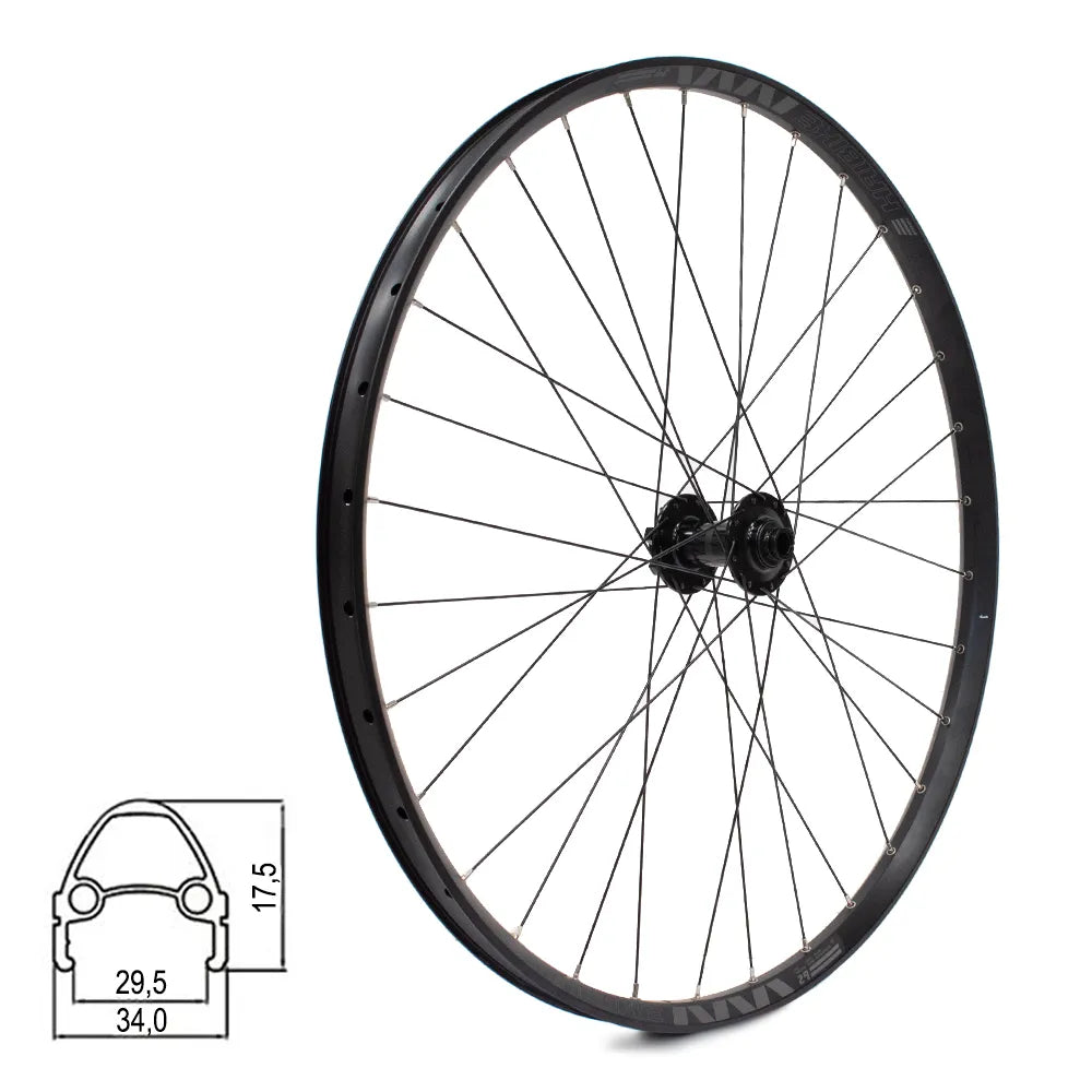 Priekinis ratas HAIBIKE RODI TRYP30 Tubeless Ready 29" // diskiniai 6 bolt, 32H, Thru-Axle, MAVIC MX801, kniedytas