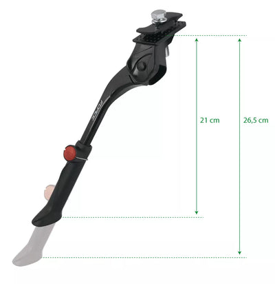 Atraminė kojelė FORCE KID 16-20" tvirtinama centre, reguliuojama (aliuminė, juoda)