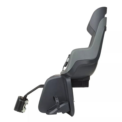 Dviračio kėdutė BoBike Go® Maxi // su miego funkcija, tvirtinimas prie rėmo (pilka)