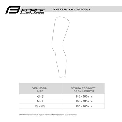 Kojų pašiltinimai FORCE Breeze (juoda) M-L
