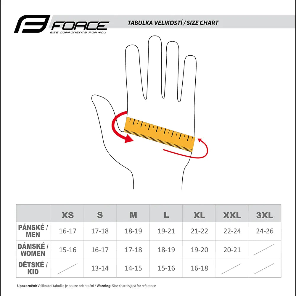 Pirštinės Force FINE // dydis: XXL (juoda/pilka)