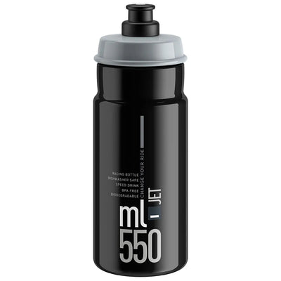 Gertuvė Elite Jett 550ml (juoda/pilkas logo)