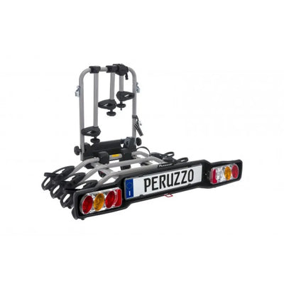 Autobagažinė Peruzzo Parma 4 dviračiam ant grąžulo (plienas, atlenkiama)