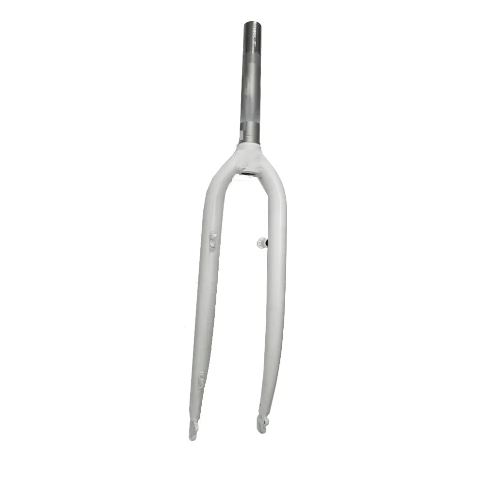 Priekinė šakė 28" 1 1/8" V-brake 185mm, 50mm sriegis, plieninis (balta)
