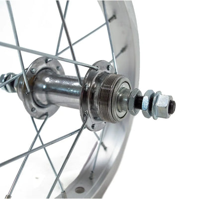 Galinis ratas 12" v-brake, 16H, užsukamas žv. blok., veržlė