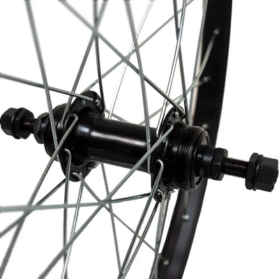 Galinis ratas 20" v-brake, 28H, užsukamas žv. blok., veržlė