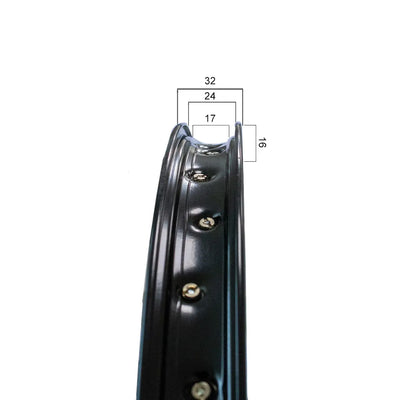 Priekinis ratas 20" u-brake, 36H, BMX, veržlė