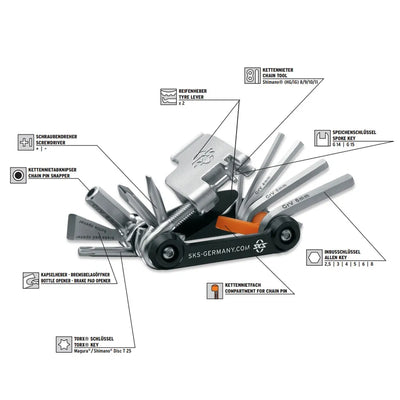 Įrankių komplektas SKS TOM 18, 18 funkc.