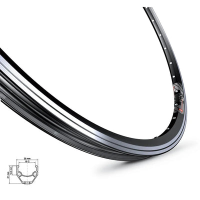 Ratlankis 28/29" MACH1 240 (622x19), v-brake, 32H (juodas)