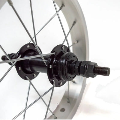 Galinis ratas 12" v-brake, 16H, užsukamas žv. blok., veržlė