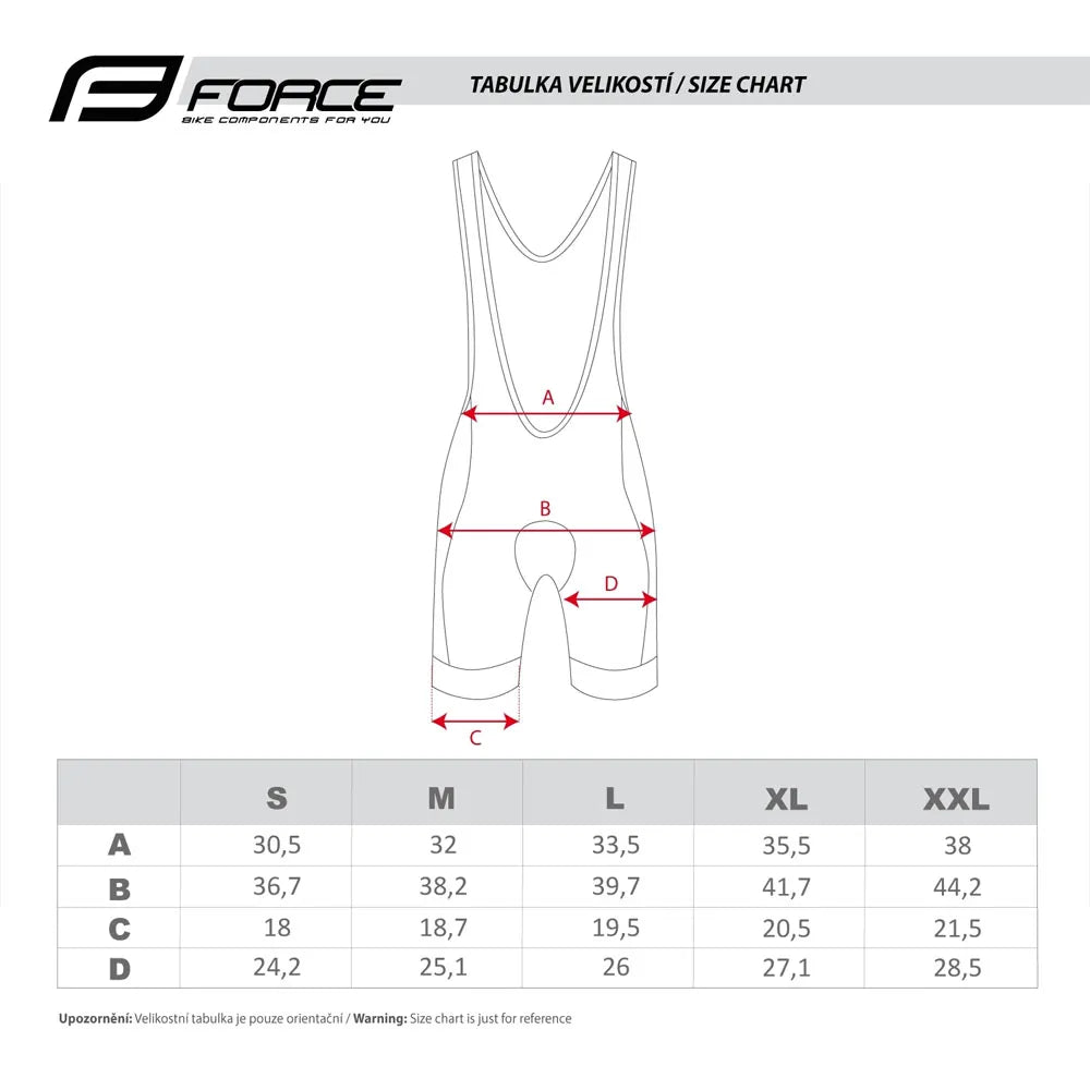 Šortai Bib FORCE DASH su paminkštinimu (juoda/mėlyna) S