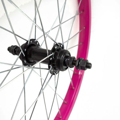 Galinis ratas 20" v-brake, 28H, užsukamas žv. blok., veržlė