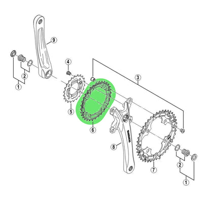 Priekinio bloko žvaigždė SHIMANO FC-M361 32T Acera