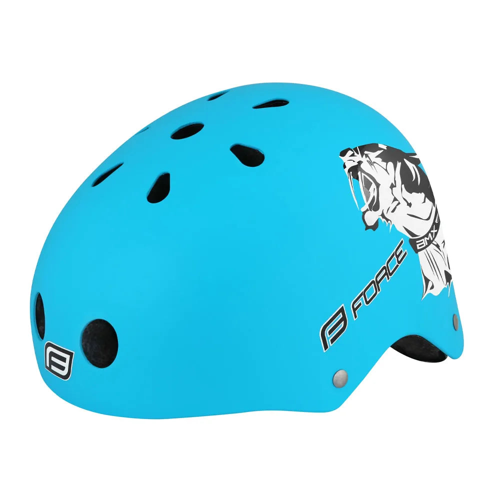 Šalmas FORCE BMX 58-63cm L-XL (matinė mėlyna)