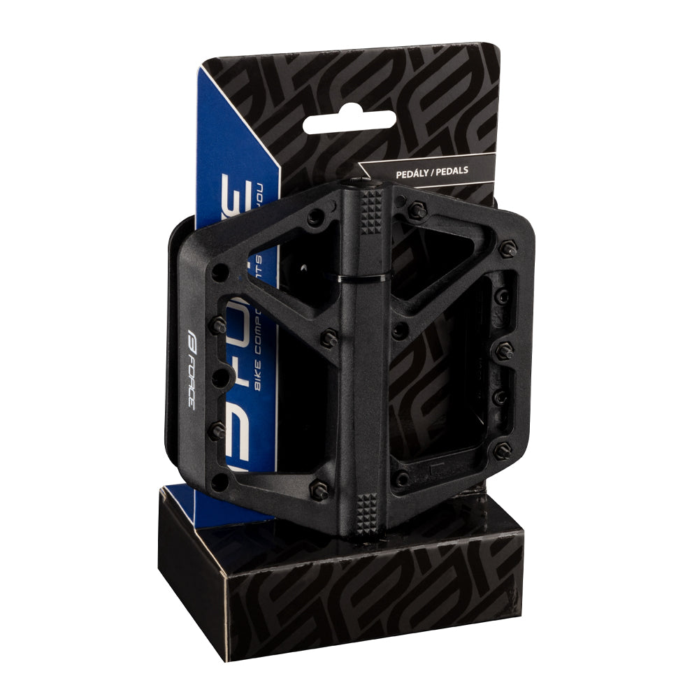 Pedalai FORCE Blizz // nailoniniai (juodi)