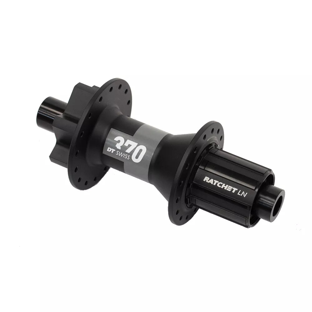 Galinė stebulė DT SWISS 370 // diskiniams stabdžiams 6 varžtų, 32H, 148x12 mm, Thru Axle