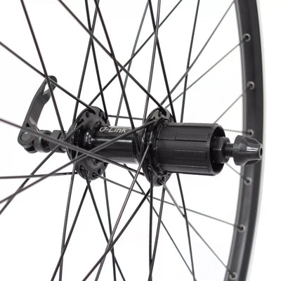 Galinis ratas J19SB 26" // V-Brake, 32H, kasetė, QR / greitveržlė, aliuminis, kniedytas