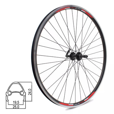 Galinis ratas Sunstart 28" // V-Brake, 36H, užsukamas žvaigždžių blokas, greitveržlė, aliuminis