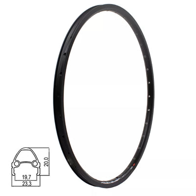 Ratlankis J19SB 26" d-brake, 32H, kniedytas, dvigubas