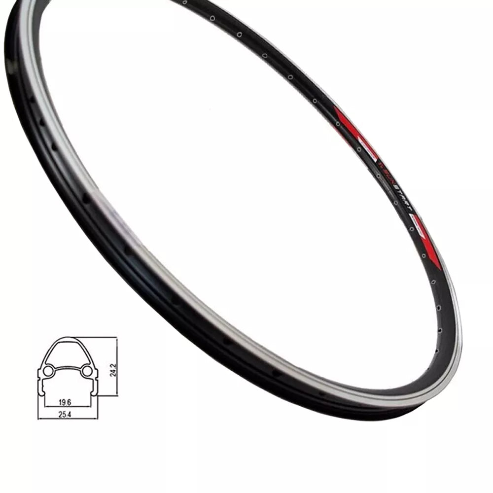 Ratlankis SUNSTART HL20DA-B 28/29" // V-Brake, 32H, dvigubas, su kniedėmis
