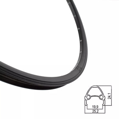 Ratlankis ZLA-019 26" // V-Brake stabdžiams, 36H, kniedytas, dvigubas