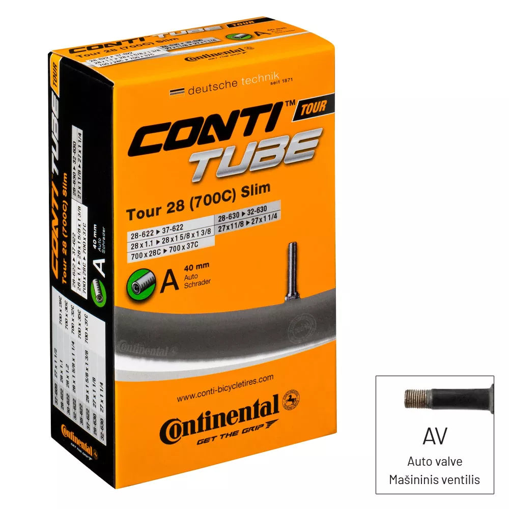 Kamera Continental TOUR 28 Slim // 700 x 28/37C (28/37 - 622), AV40 mm