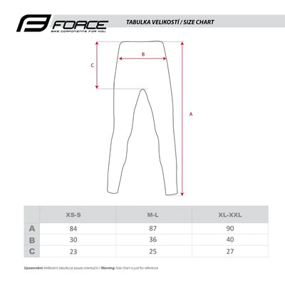 Apatinės kelnės FORCE Frost // dydis: XL-XXL (juodos)