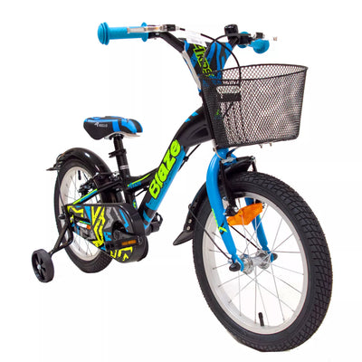 4KIDS Blaze 16" // 1G, dydis 10" (25.5 cm), V-Brake ir Kojinis stabdžiai, aliuminis (juoda)