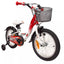 4KIDS Cherry 16" // 1G, dydis 9.5" (24 cm), V-Brake ir Kojinis stabdžiai, plieninis (raudona/balta)