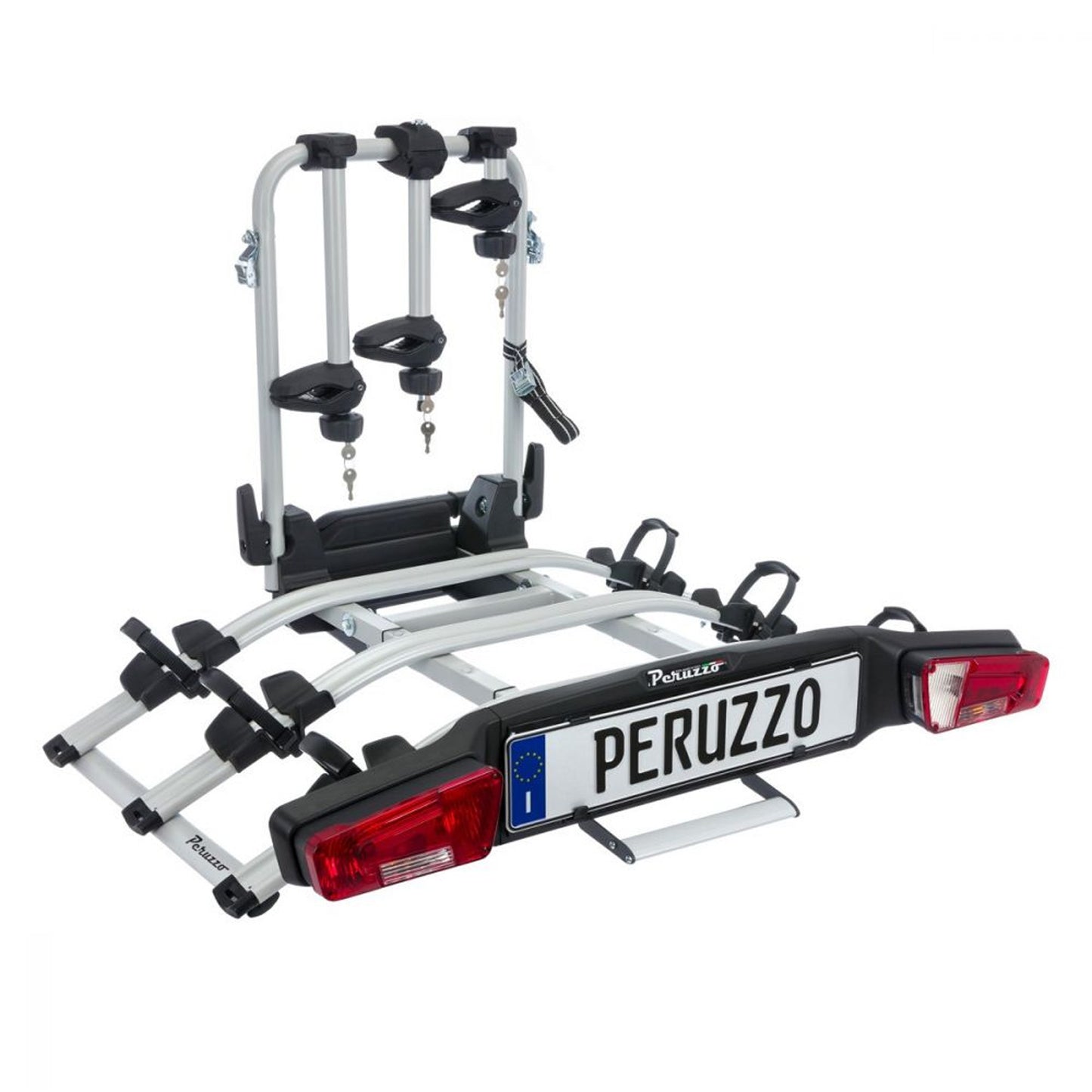 Autobagažinė Peruzzo Zephyr 3 dviračiam, E-BIKE, ant grąžulo (aliuminė)