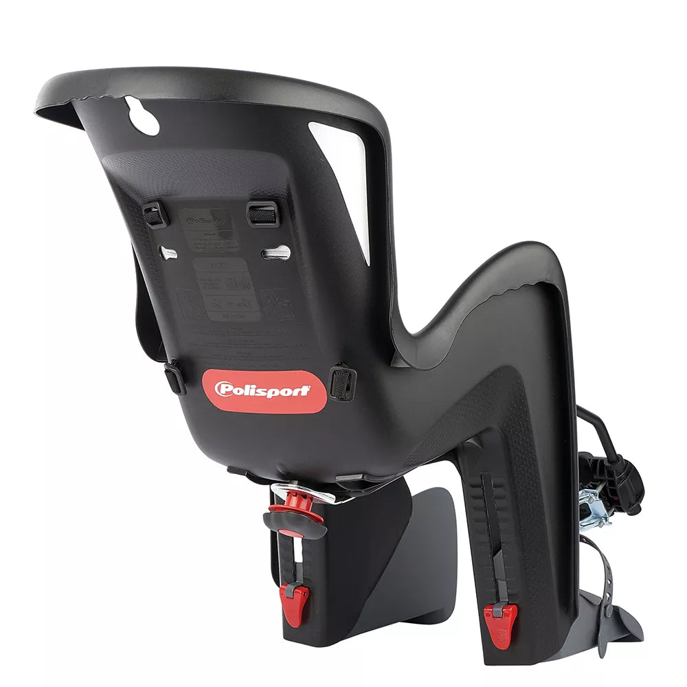 Dviračio kėdutė Polisport Bilby Maxi+FF // 26-29" dvir., ant rėmo (juoda)