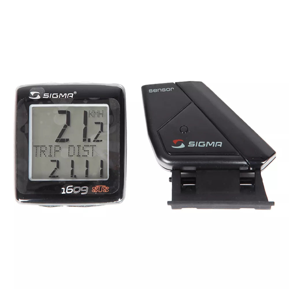 Dviračio kompiuteris Sigma BC 1609 STS Cadence // belaidis, 16 funkc. (juoda/sidarbinė)