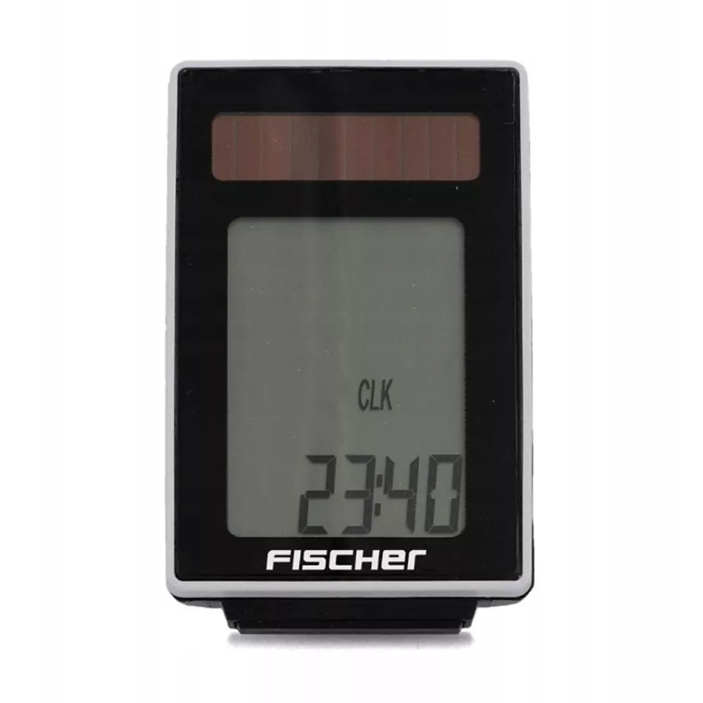 Dviračio kompiuteris FISCHER Solar // 22 funkcijų, belaidis, su saulės baterija