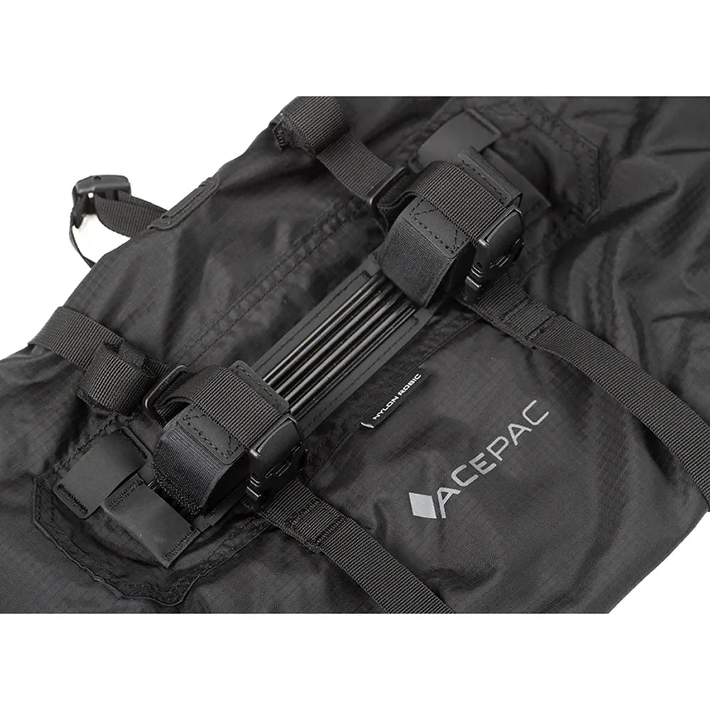 Dviračio krepšys ant vairo Acepac Bar Roll MKIII // 8/16 l (30-60 cm) (juodas)