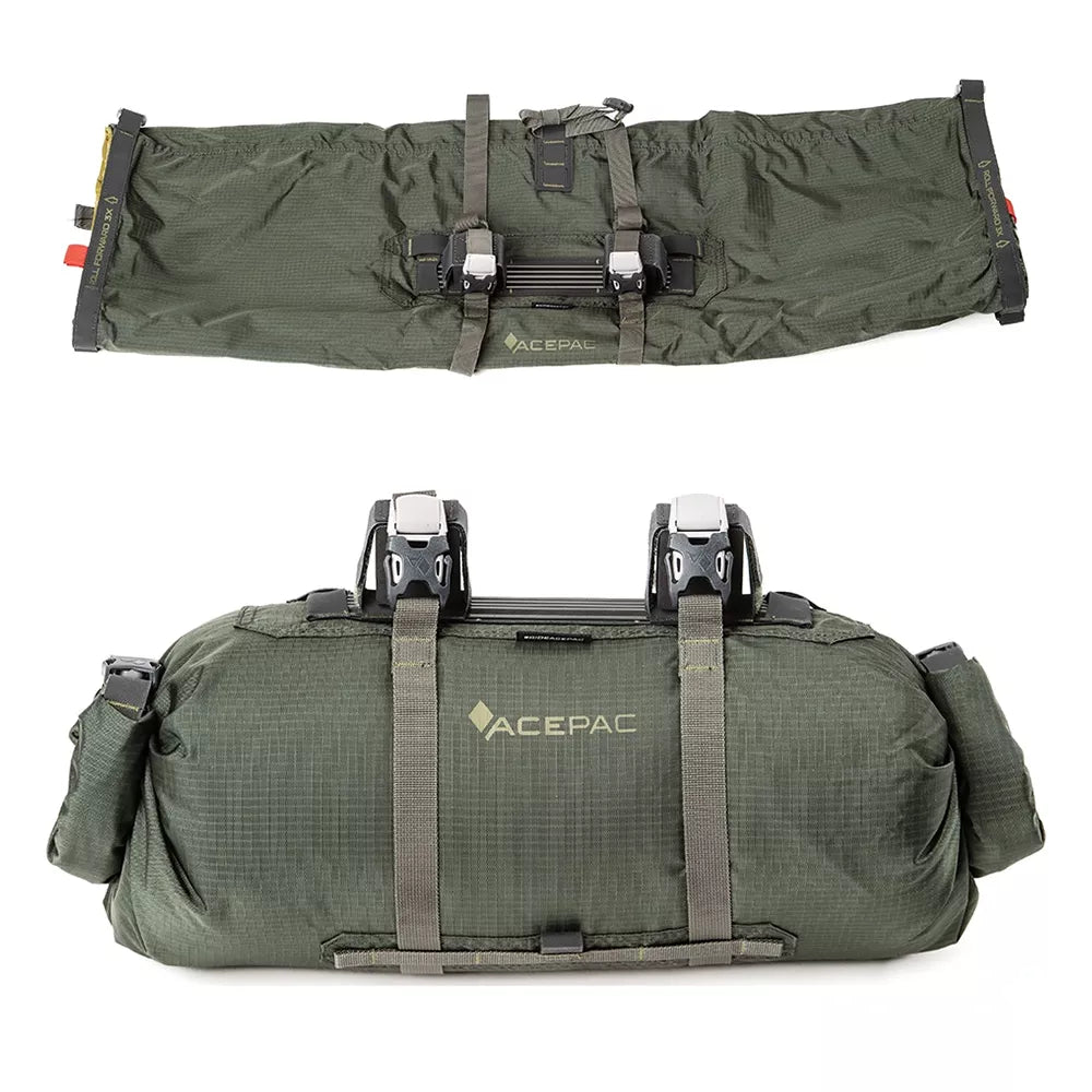 Dviračio krepšys ant vairo Acepac Bar Roll MKIII // 8/16 l (30-60 cm) (žalias/pilkas)