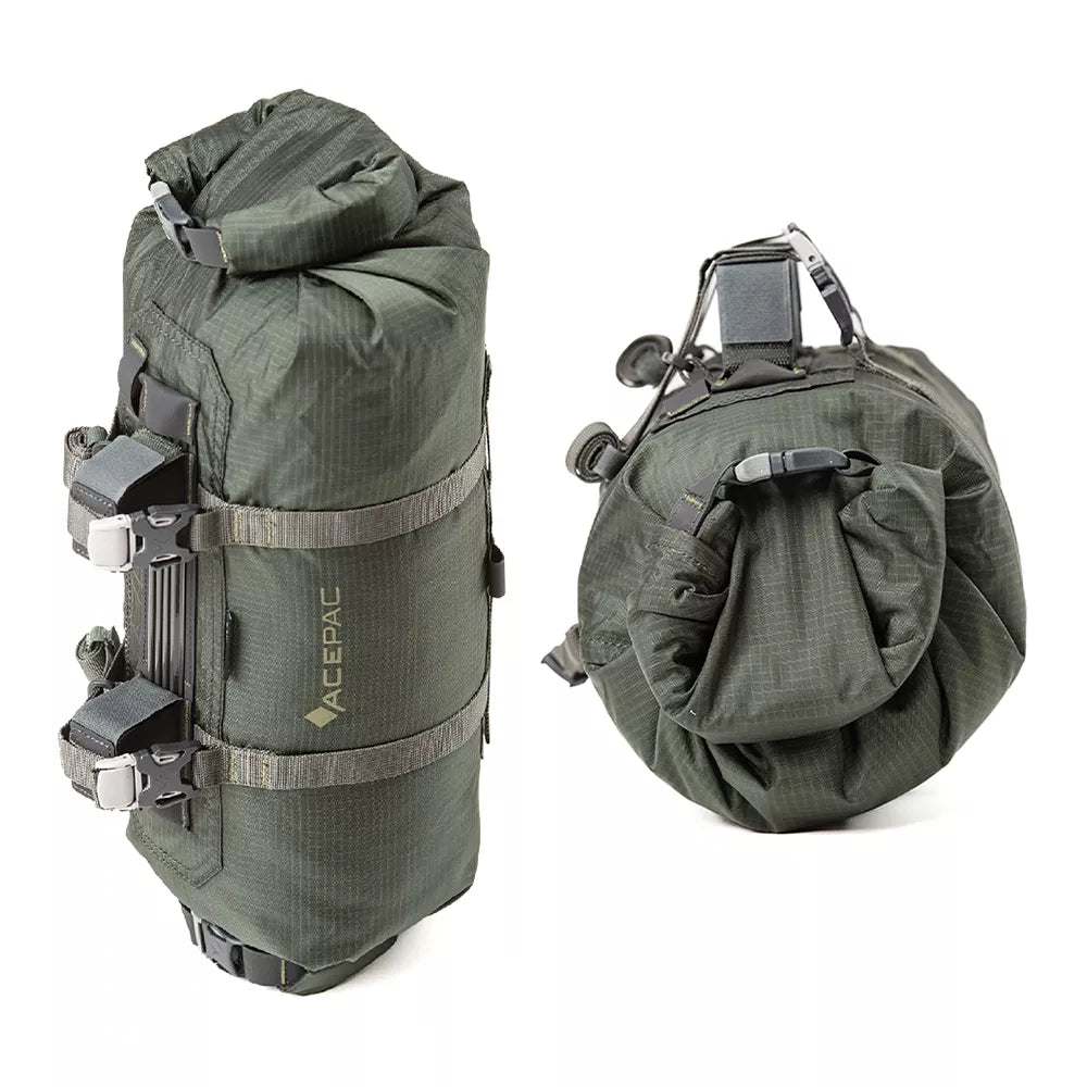 Dviračio krepšys ant vairo Acepac Bar Roll MKIII // 8/16 l (30-60 cm) (žalias/pilkas)