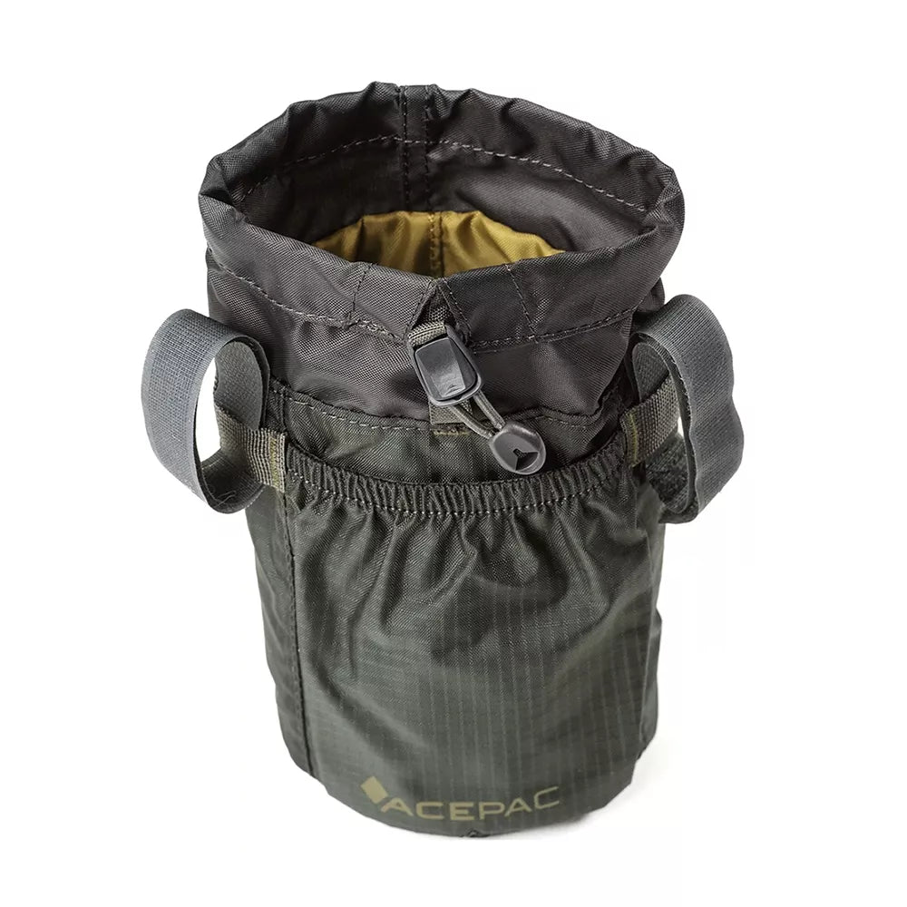 Dviračio krepšys gertuvei ant vairo Acepac Fat Bottle Bag MKIII // 1 l (žalias/pilkas)