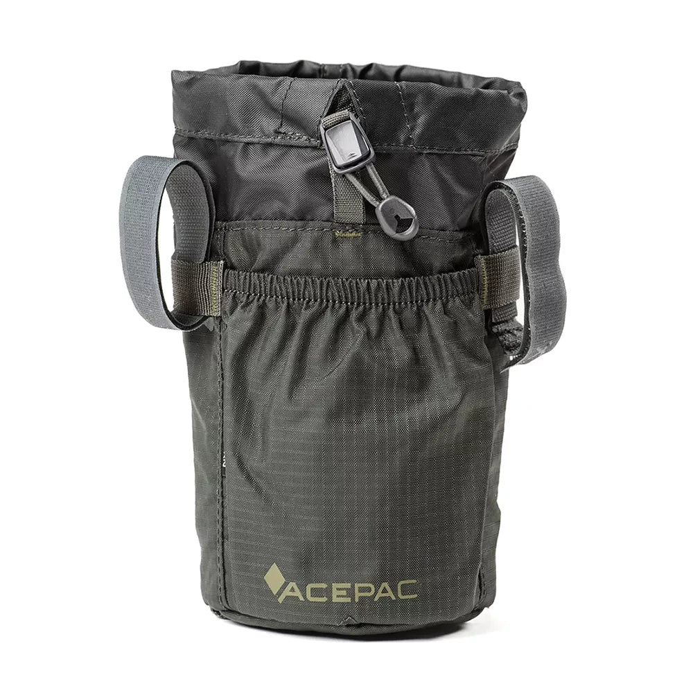 Dviračio krepšys gertuvei ant vairo Acepac Fat Bottle Bag MKIII // 1 l (žalias/pilkas)