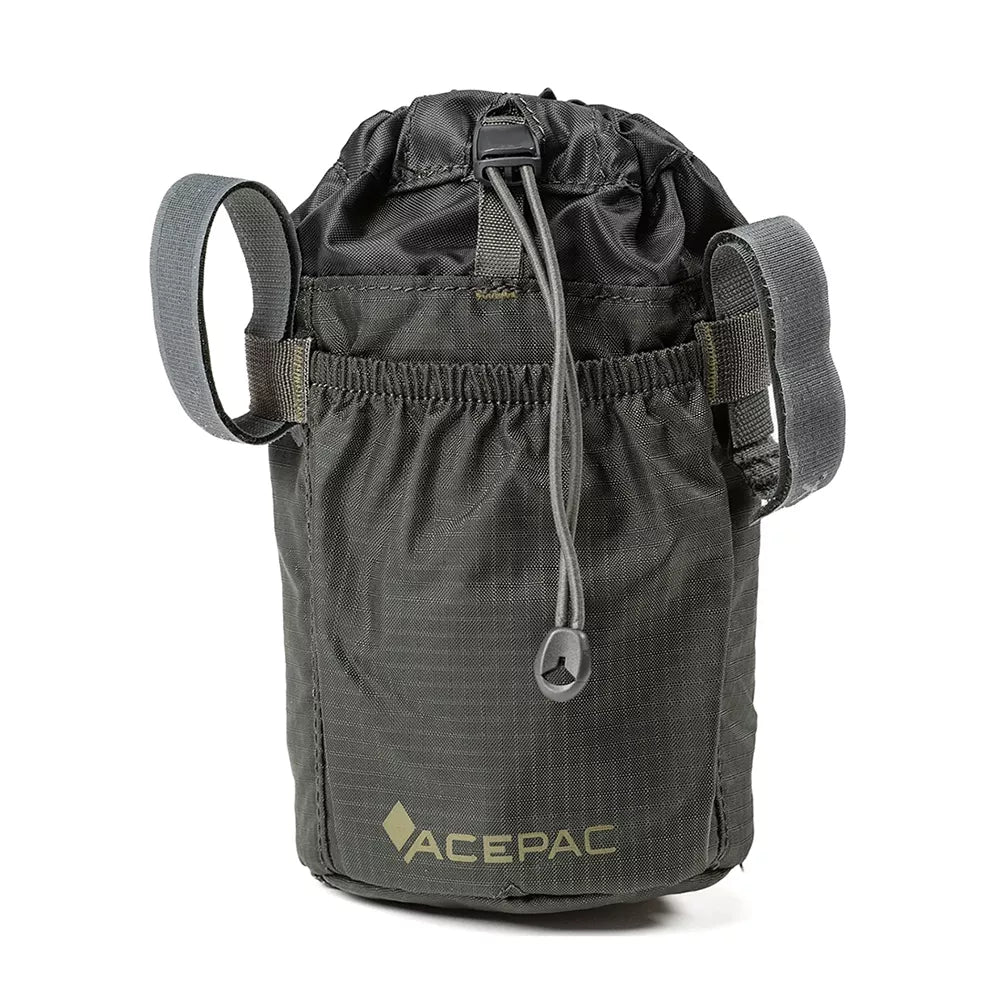 Dviračio krepšys gertuvei ant vairo Acepac Fat Bottle Bag MKIII // 1 l (žalias/pilkas)