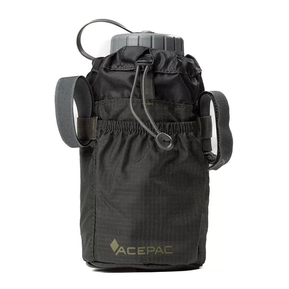 Dviračio krepšys gertuvei ant vairo Acepac Fat Bottle Bag MKIII // 1 l (žalias/pilkas)