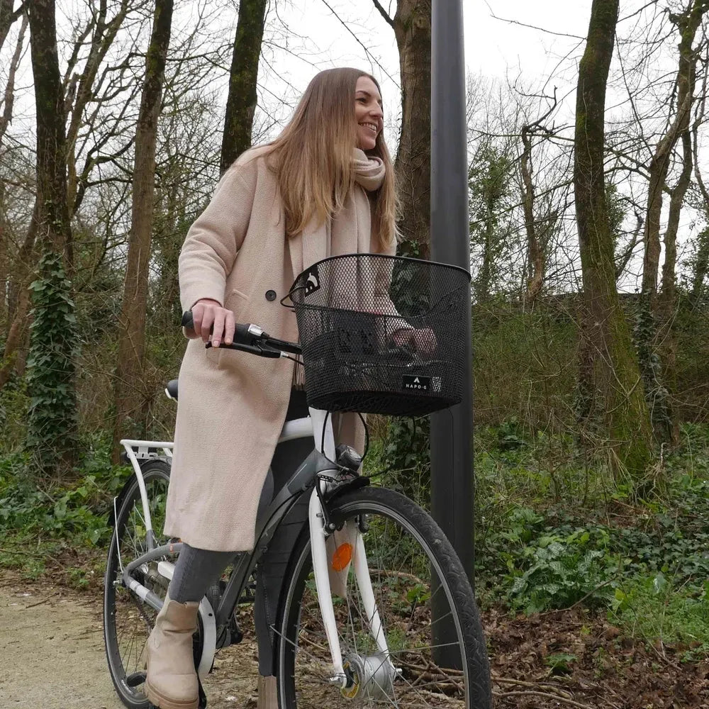 Dviračio krepšys ant vairo BONIN HAPO-G - E-Bike // su Quick-Release laikikliu, metalinis (juodas)