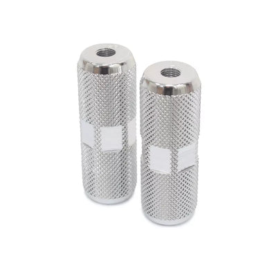 BMX atramos kojoms (pegai) // 9 mm ašis, 75 mm, plienas (sidabriniai)